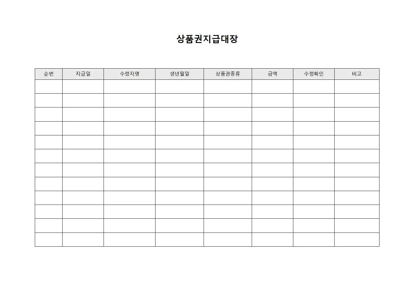 상품권지급대장 (일상경비)