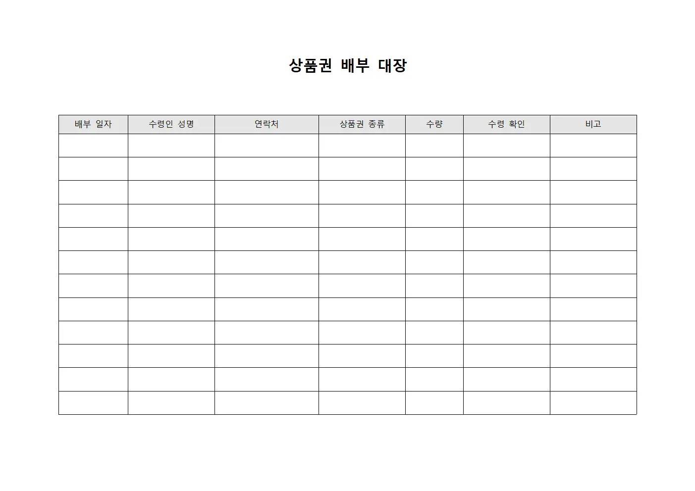 상품권 배부 대장