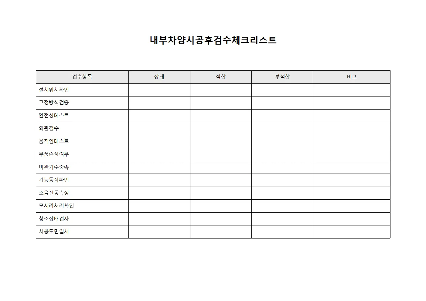 내부차양시공후검수체크리스트