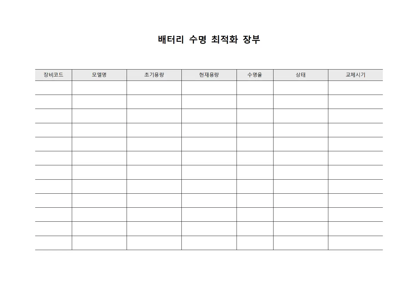 배터리 수명 최적화 장부