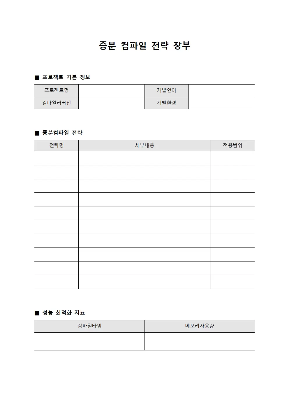 증분 컴파일 전략 장부