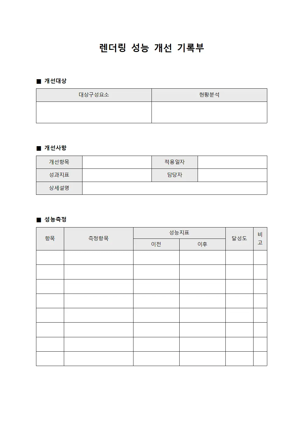 렌더링 성능 개선 기록부