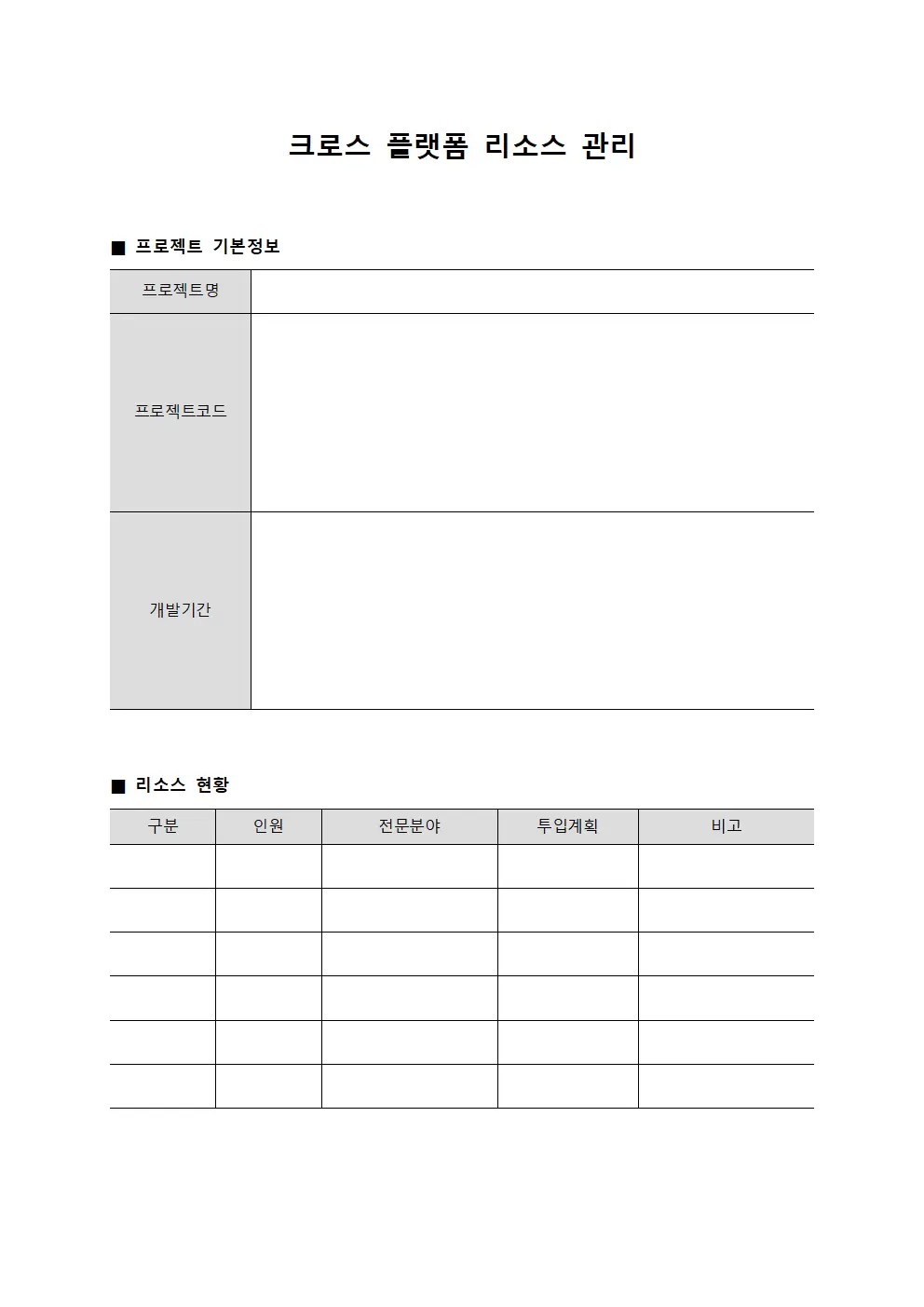크로스 플랫폼 리소스 관리