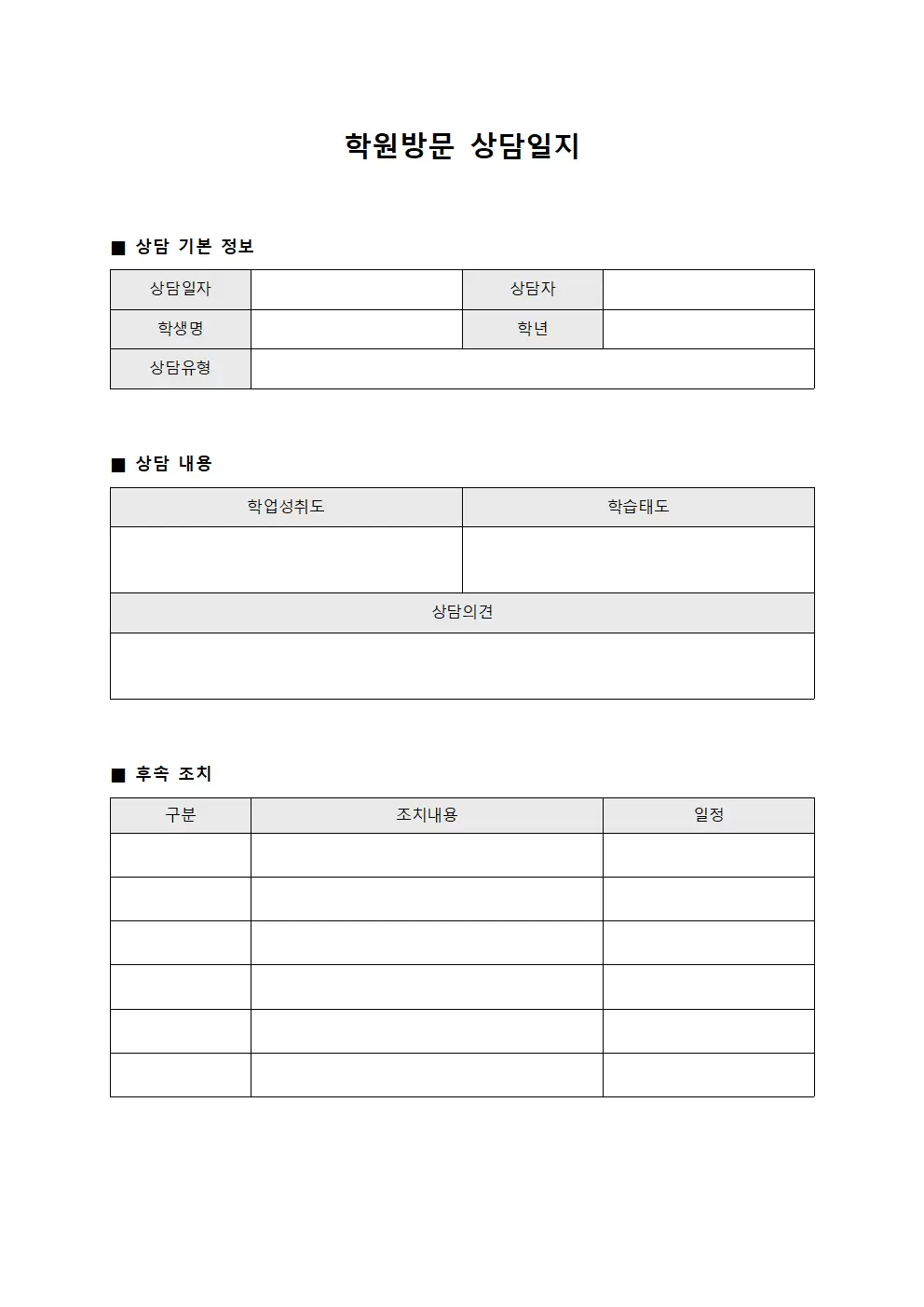 학원방문상담일지 (강사별 현황)