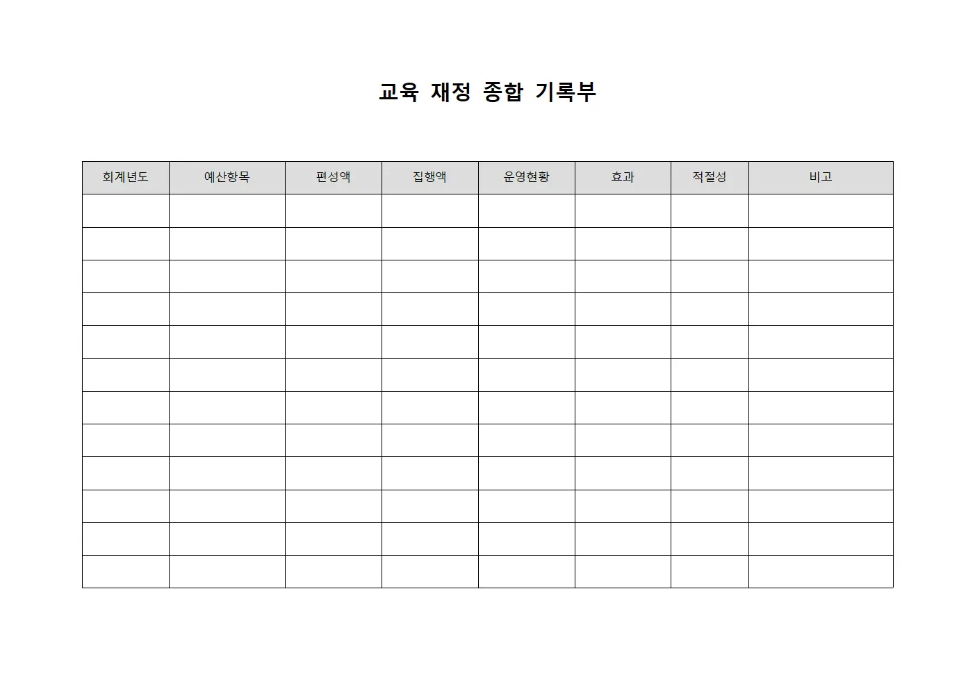 교육 재정 종합 기록부