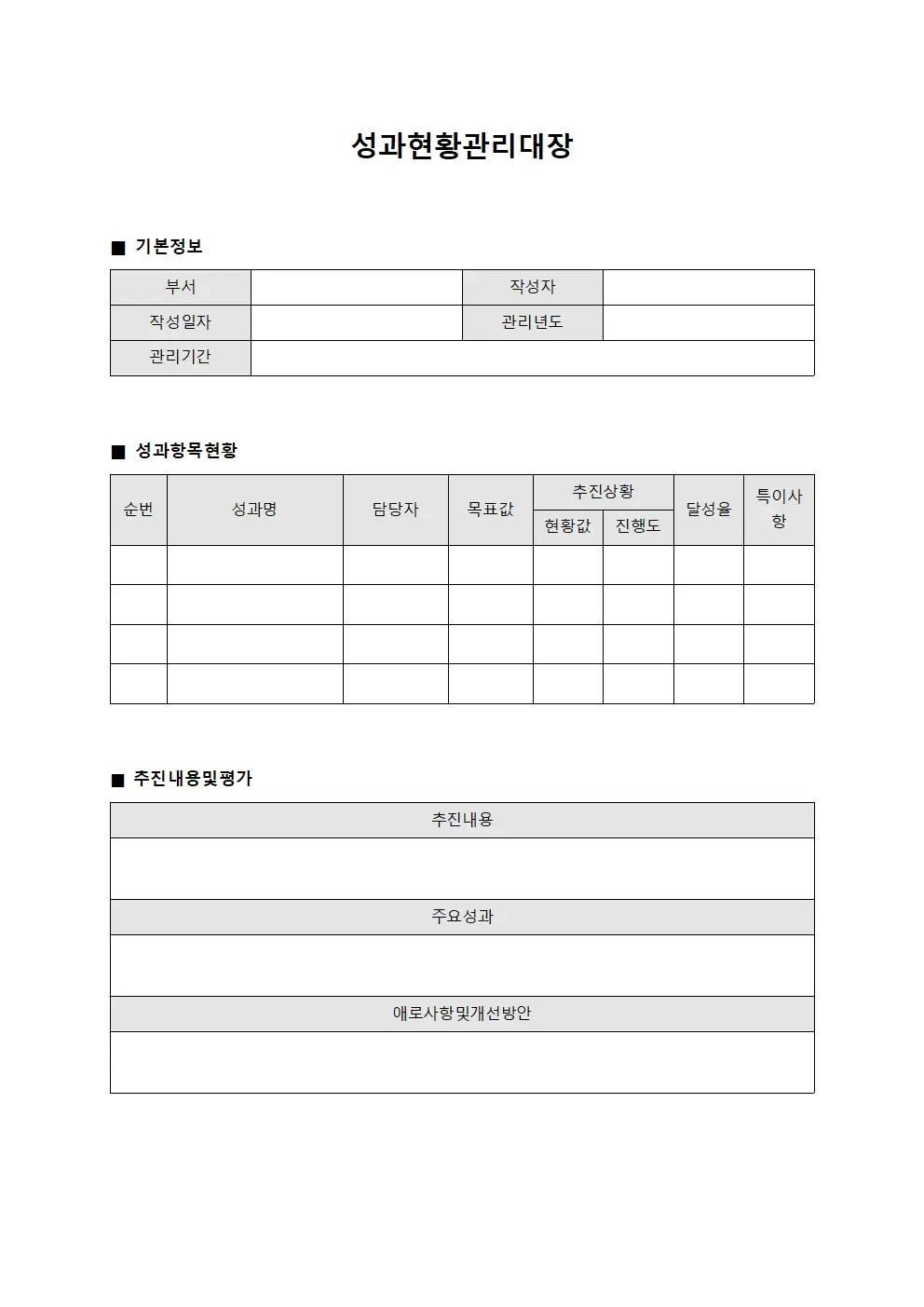 성과현황관리대장