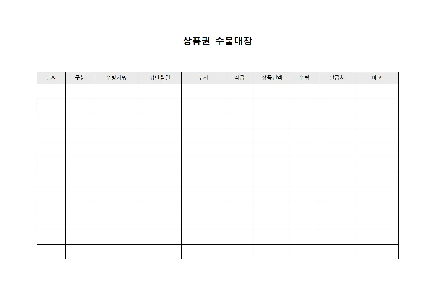 상품권수불대장 (정기보상용)