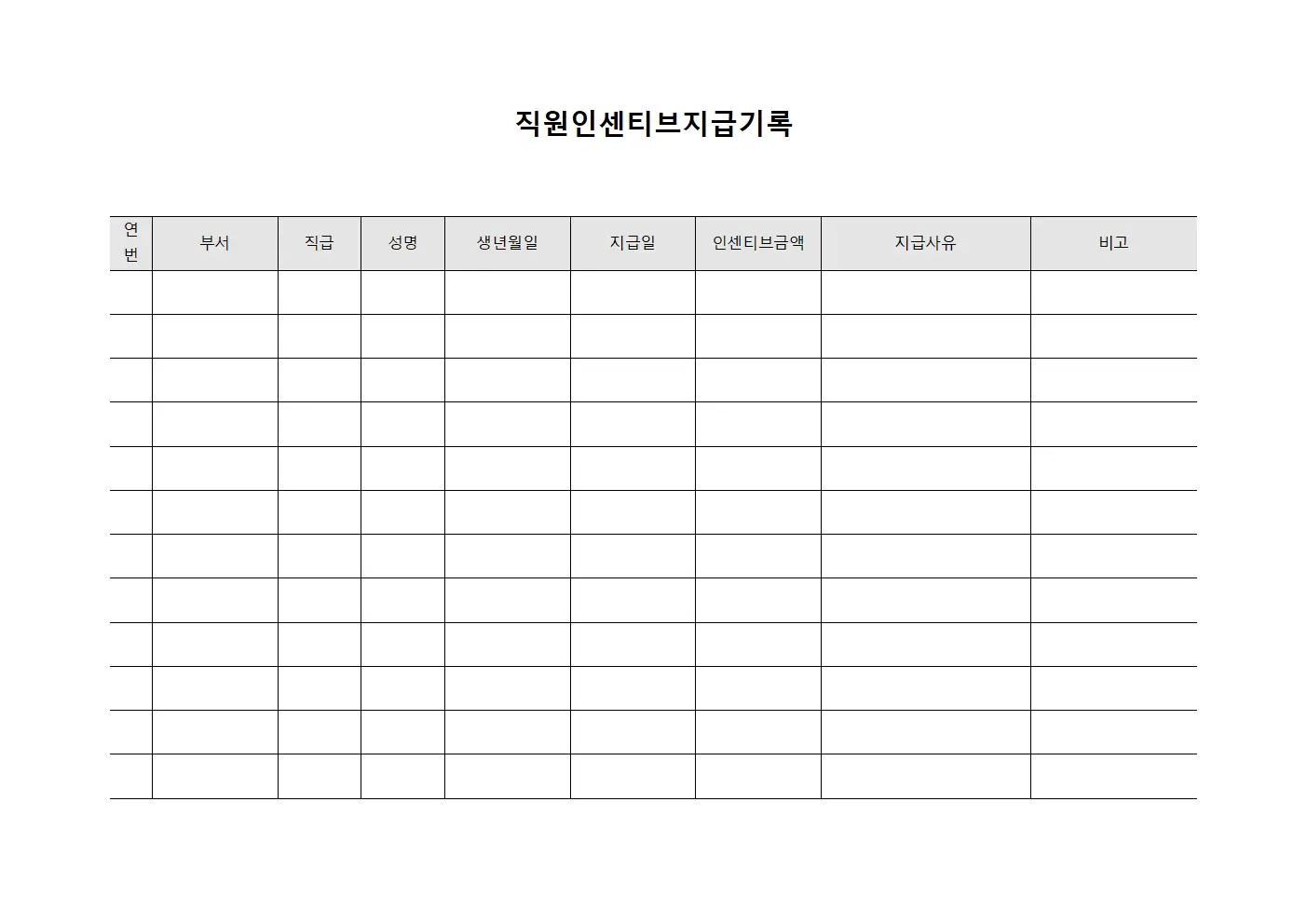 직원인센티브지급기록