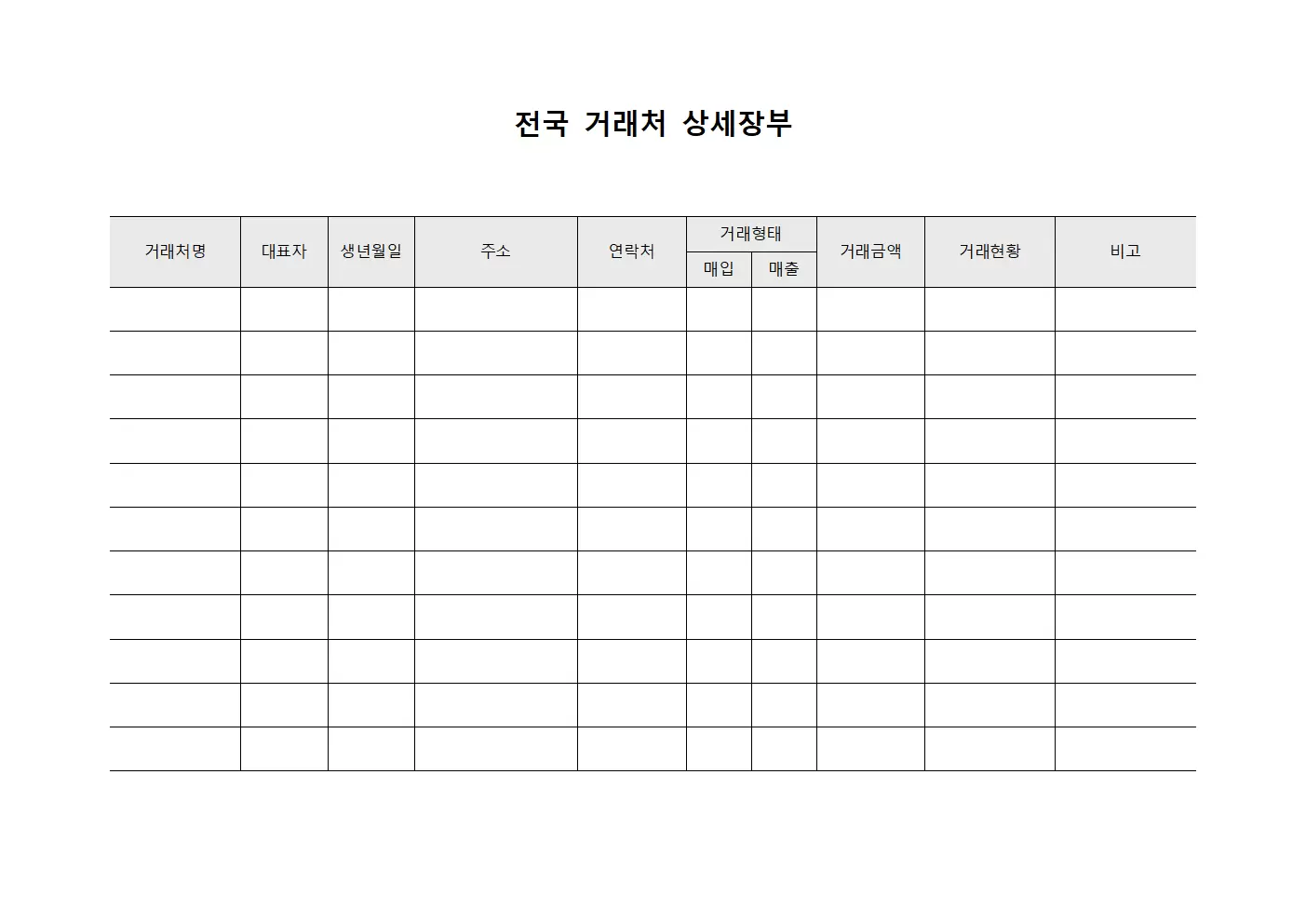 전국 거래처 상세장부