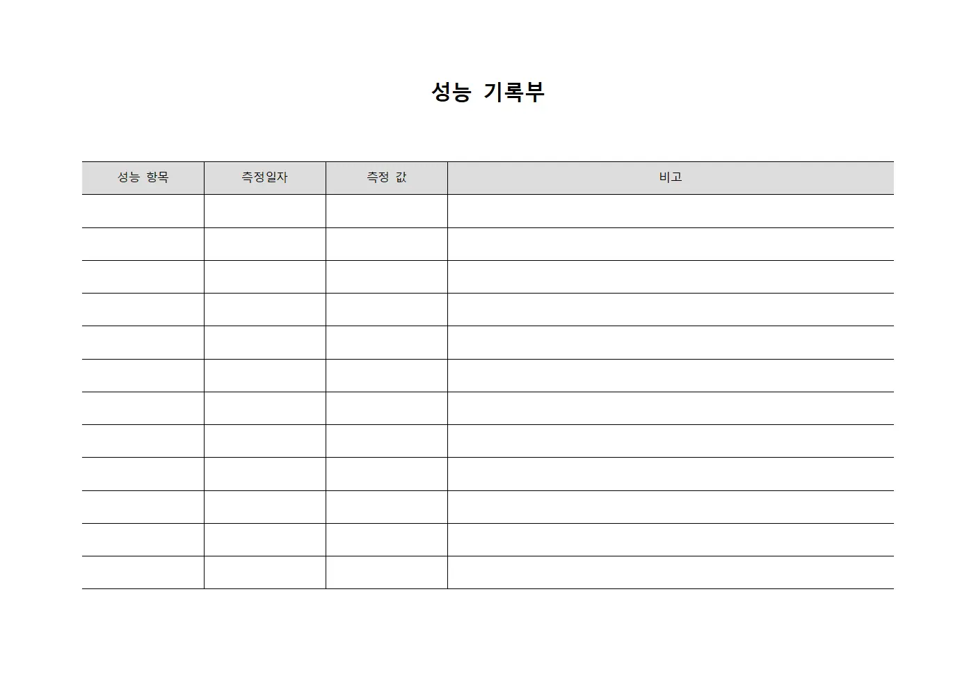 성능 기록부