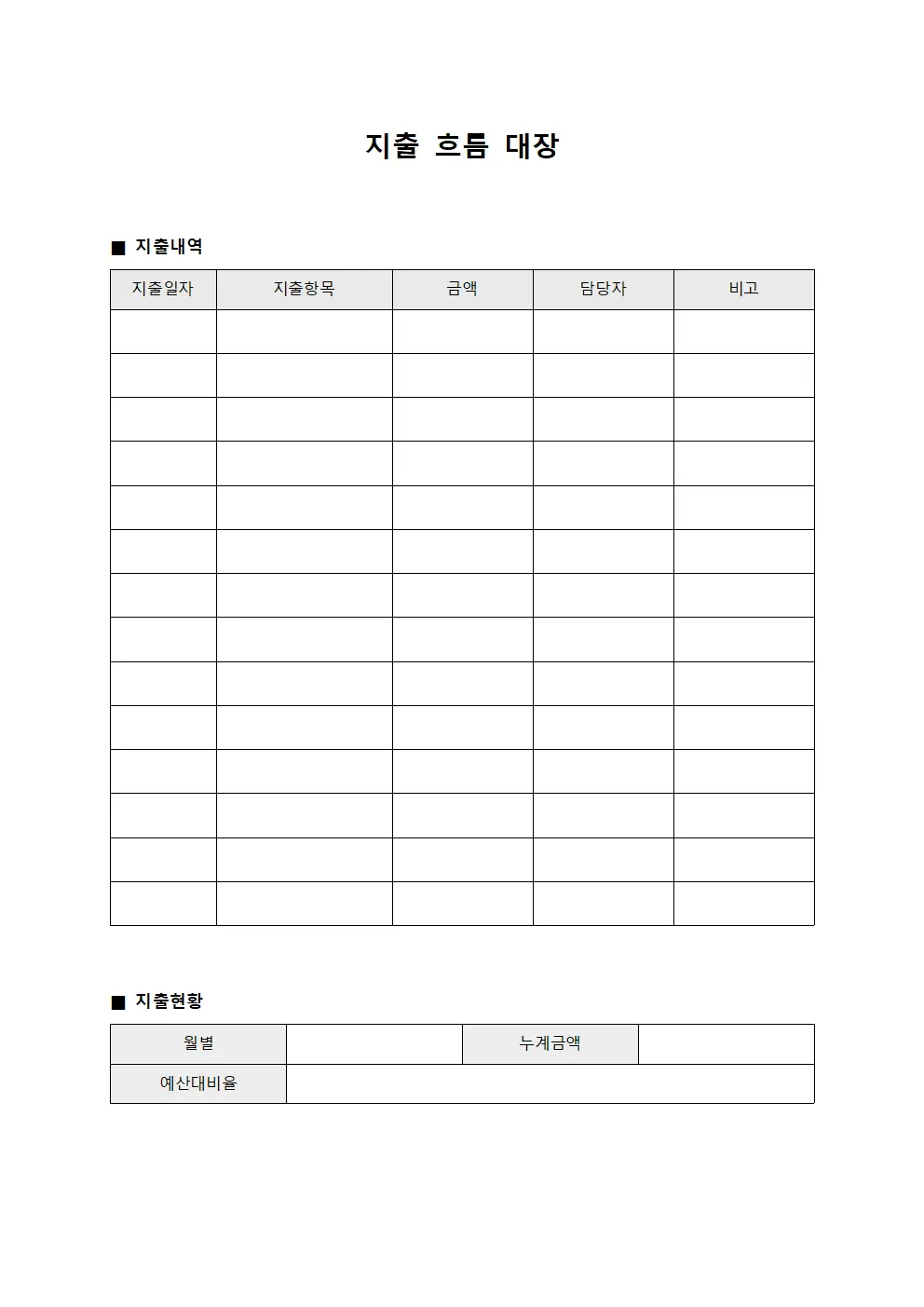 지출 흐름 대장