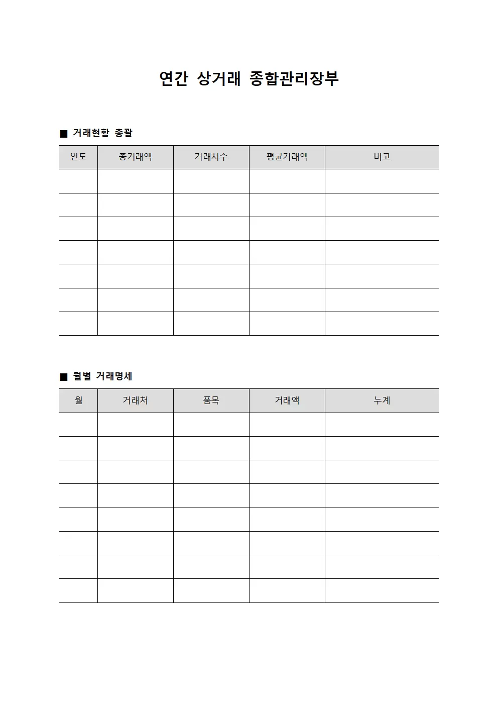 연간 상거래 종합관리장부