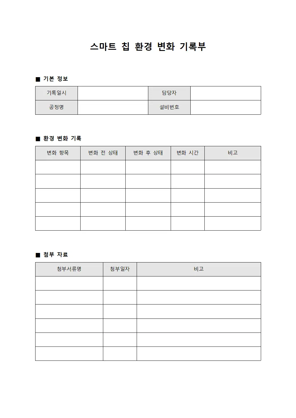 스마트 칩 환경 변화 기록부
