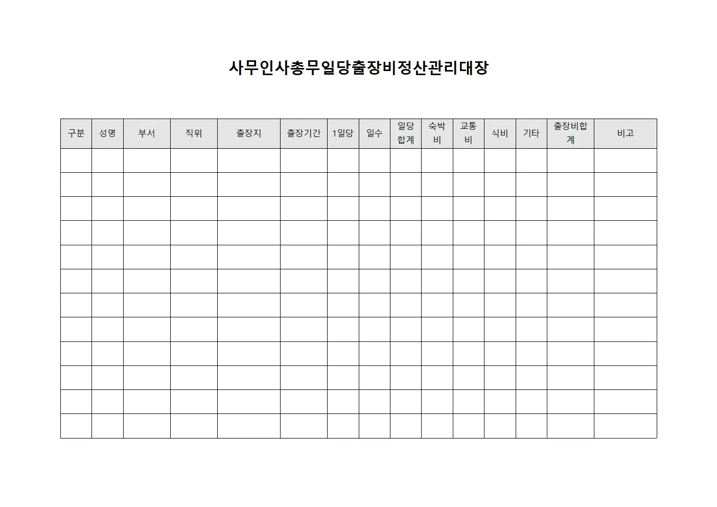 사무인사총무일당출장비정산관리대장
