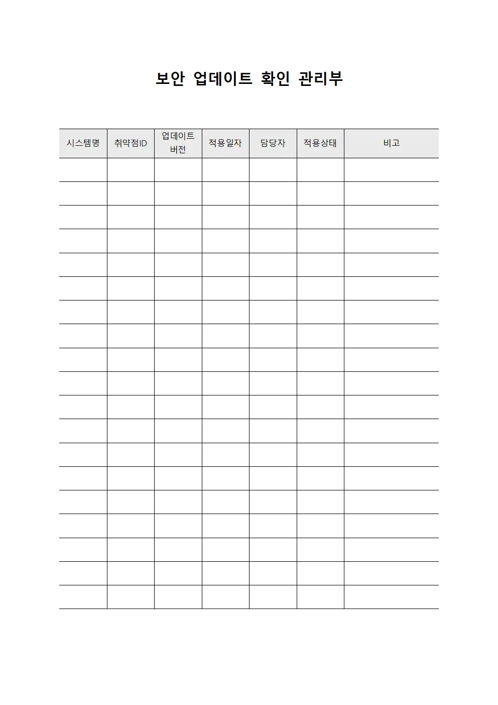 보안 업데이트 확인 관리부