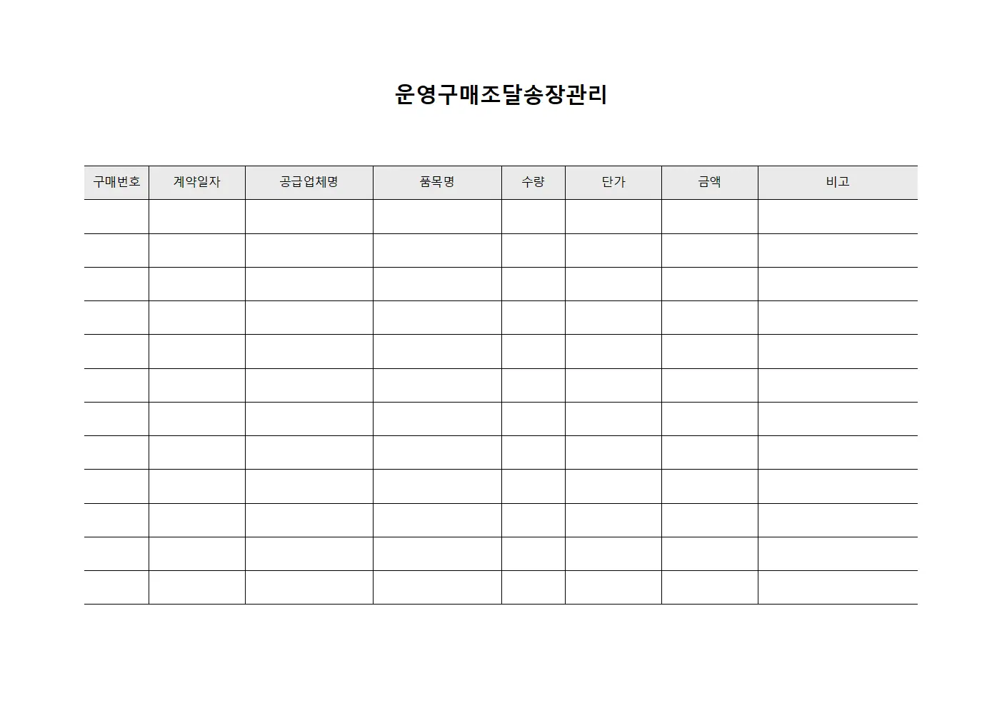 운영구매조달송장관리