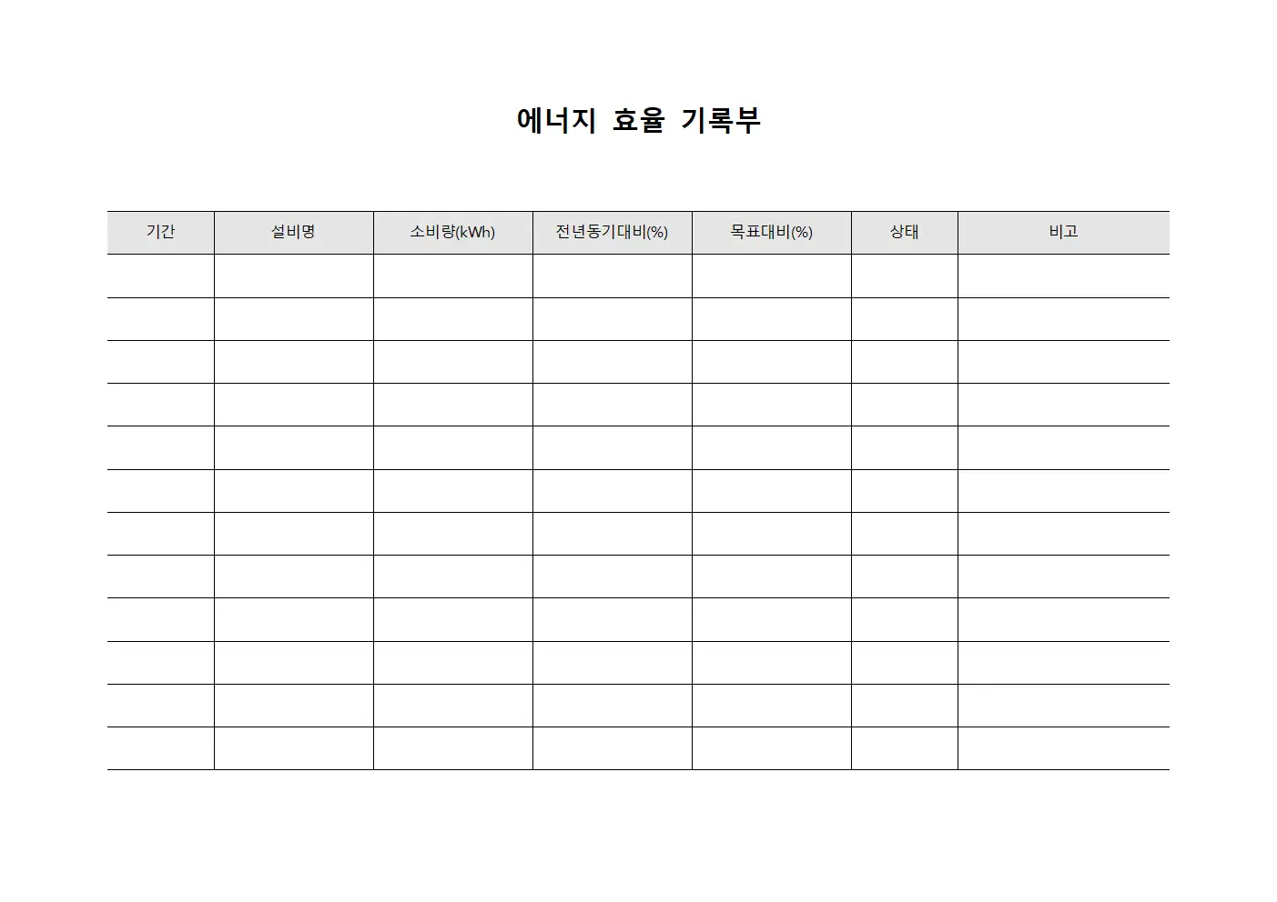 에너지 효율 기록부