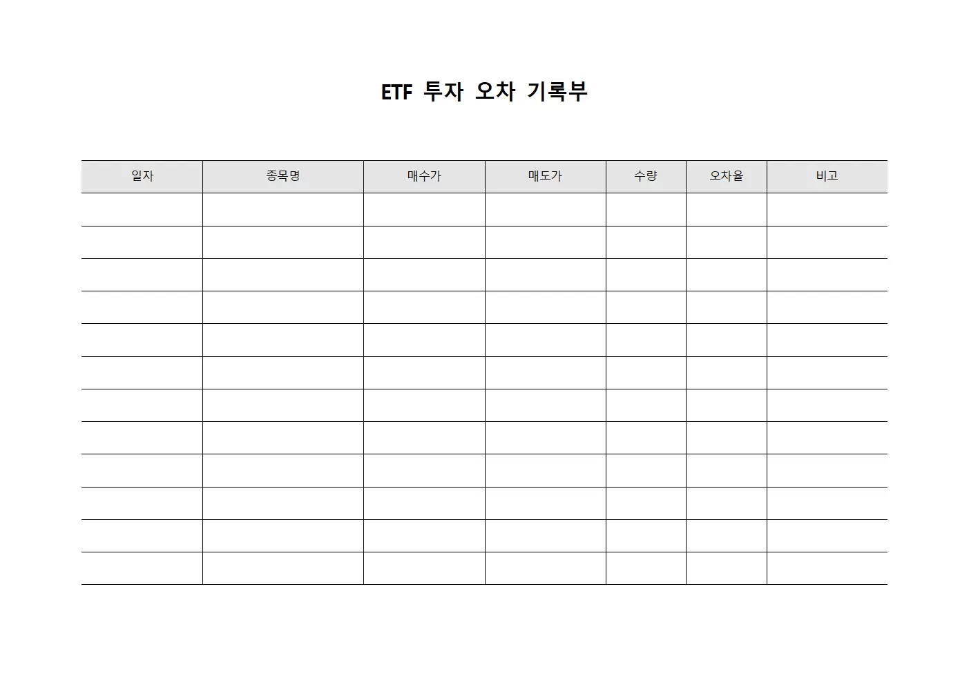 ETF 투자 오차 기록부