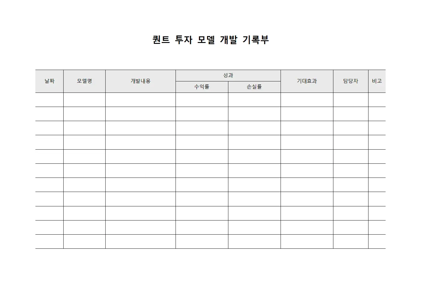 퀀트 투자 모델 개발 기록부