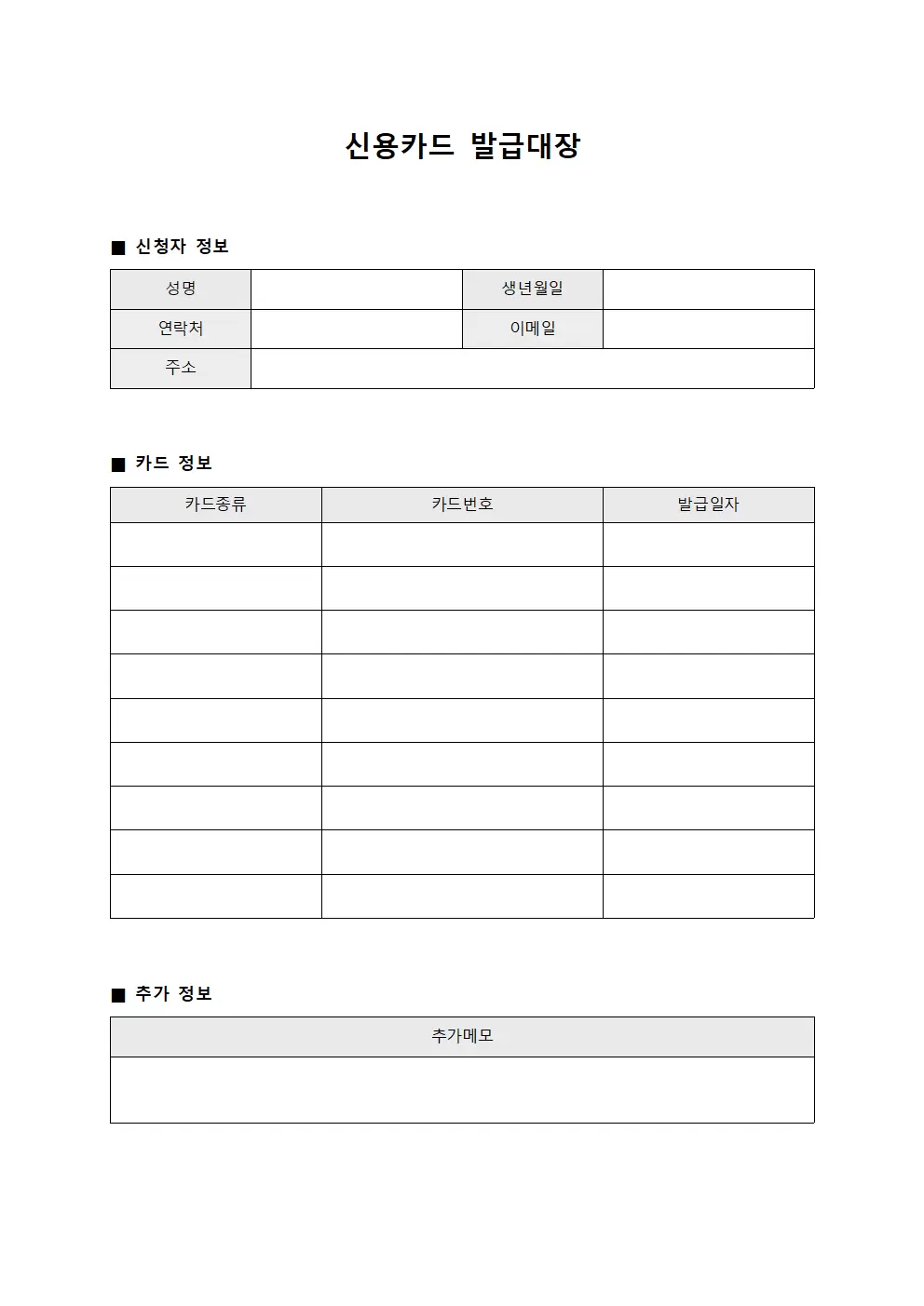 신용카드발급대장 - 수익분배