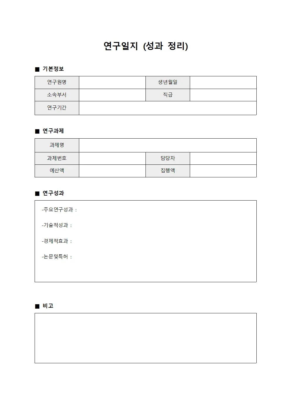 연구일지 (성과 정리)