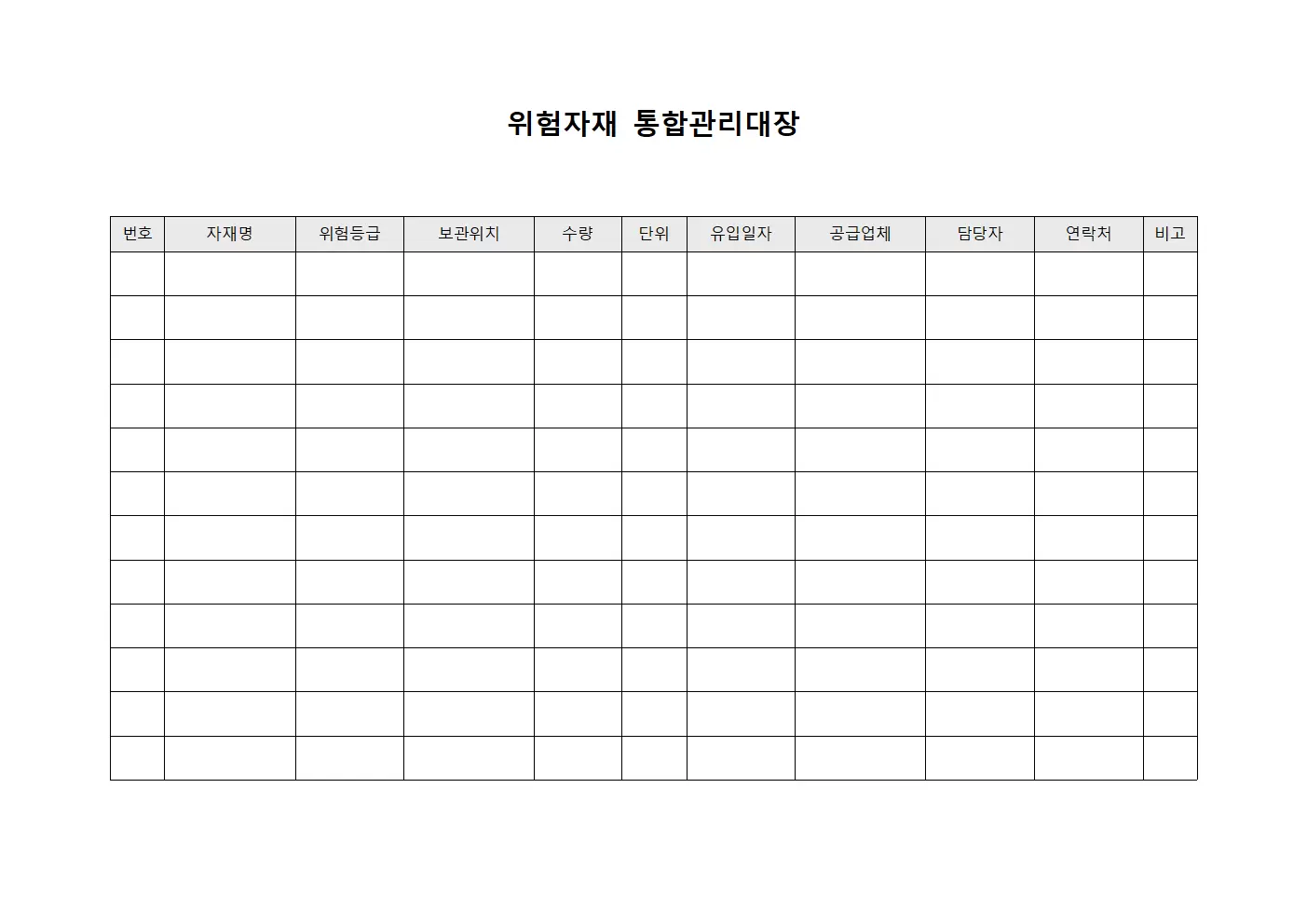 위험자재 통합관리대장