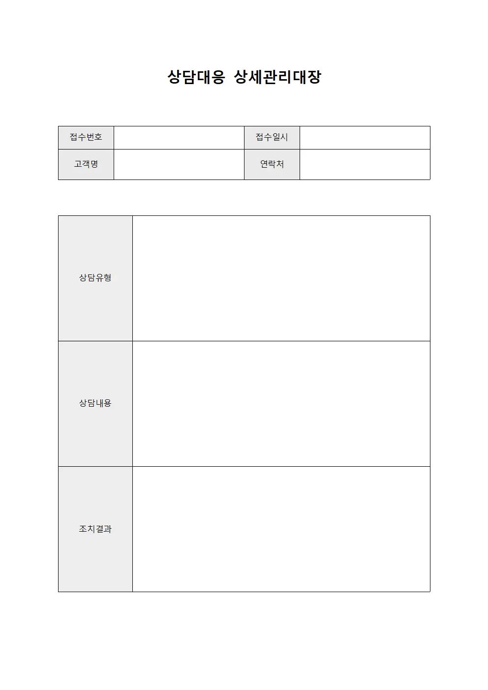 상담대응 상세관리대장