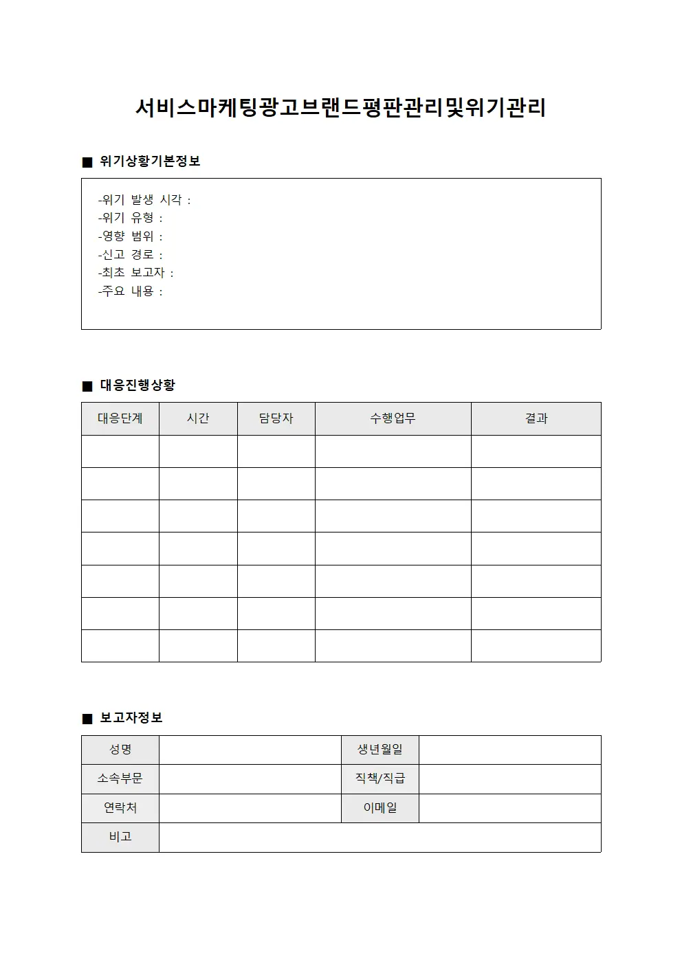 서비스마케팅광고브랜드평판관리및위기관리