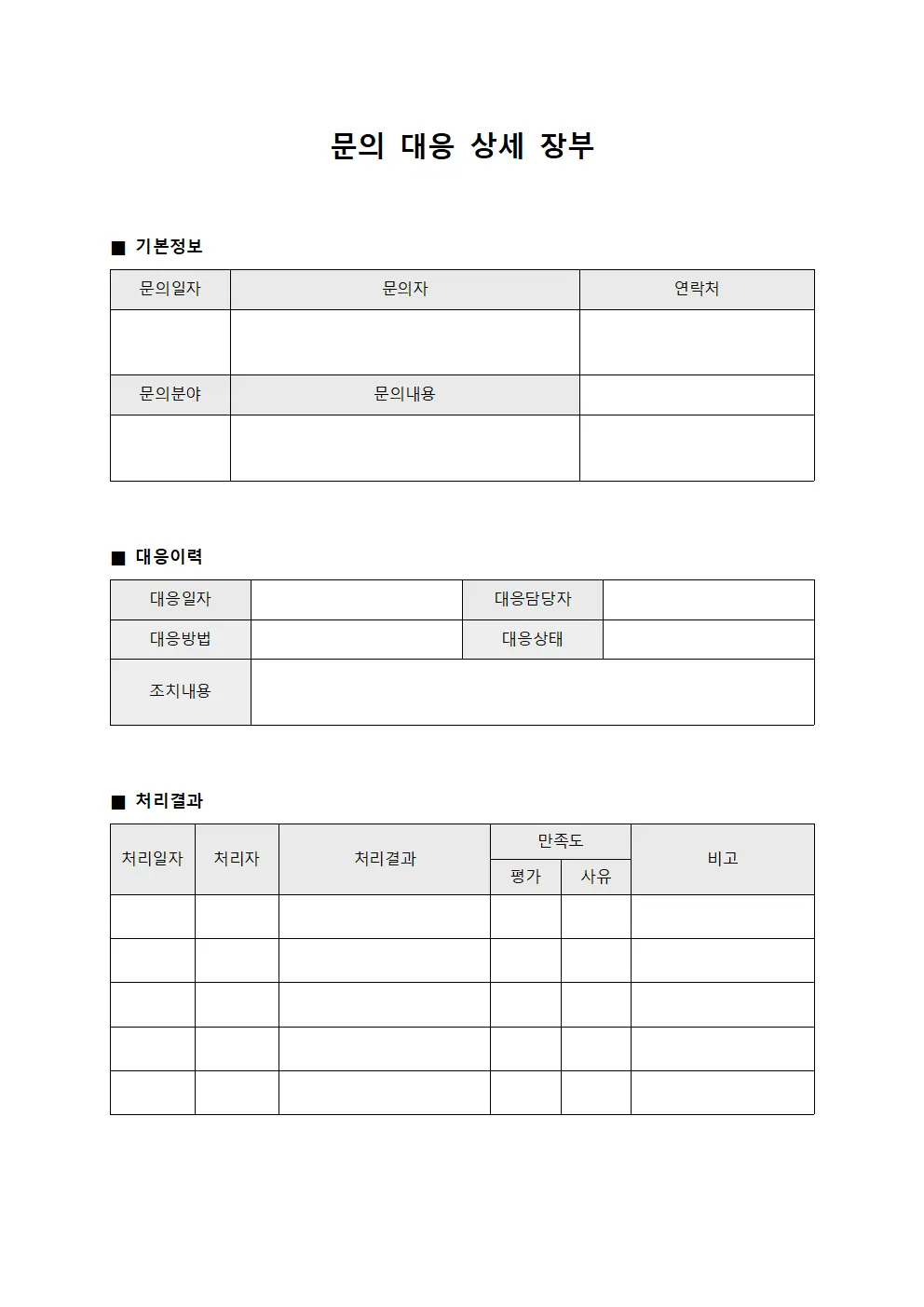 문의 대응 상세 장부
